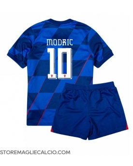 Croazia Luka Modric #10 Maglia Gara Trasferta Repliche Europei 2024 Bambino